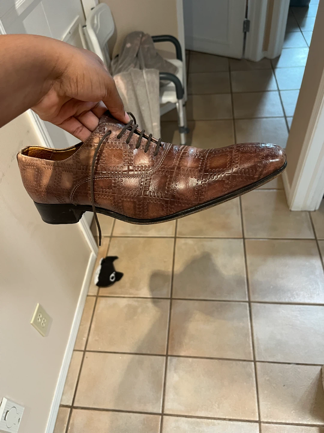 Men's Brown Leather Oxford Dress Shoes - photo 2