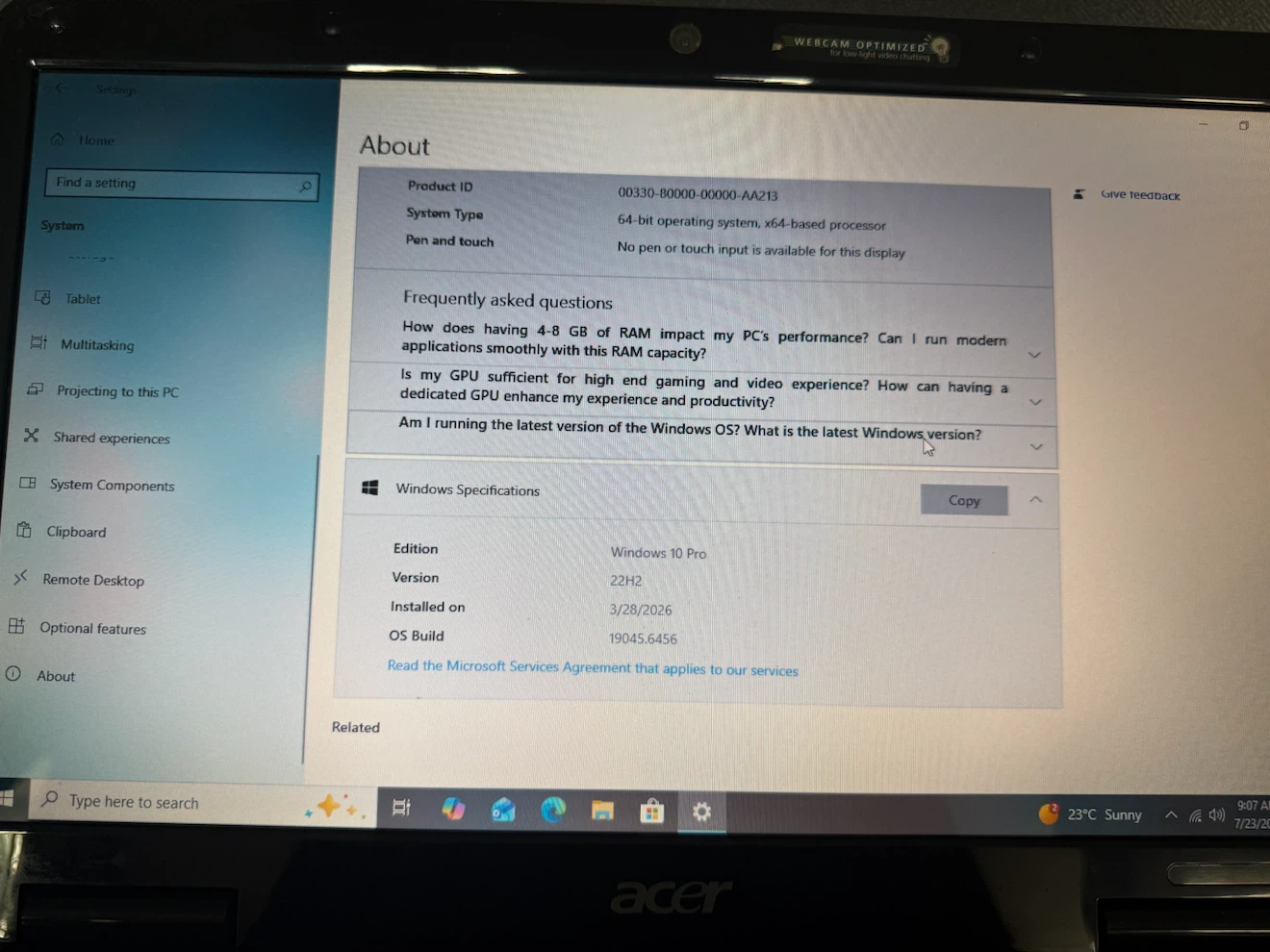 Acer Aspire Laptop - photo 5