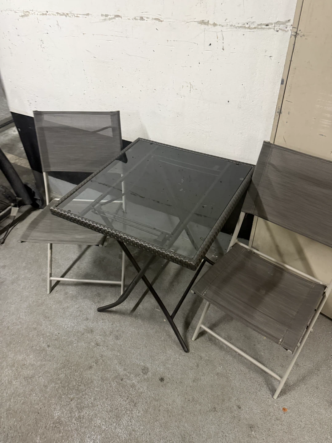 Glass Top Patio Table and Chairs Set