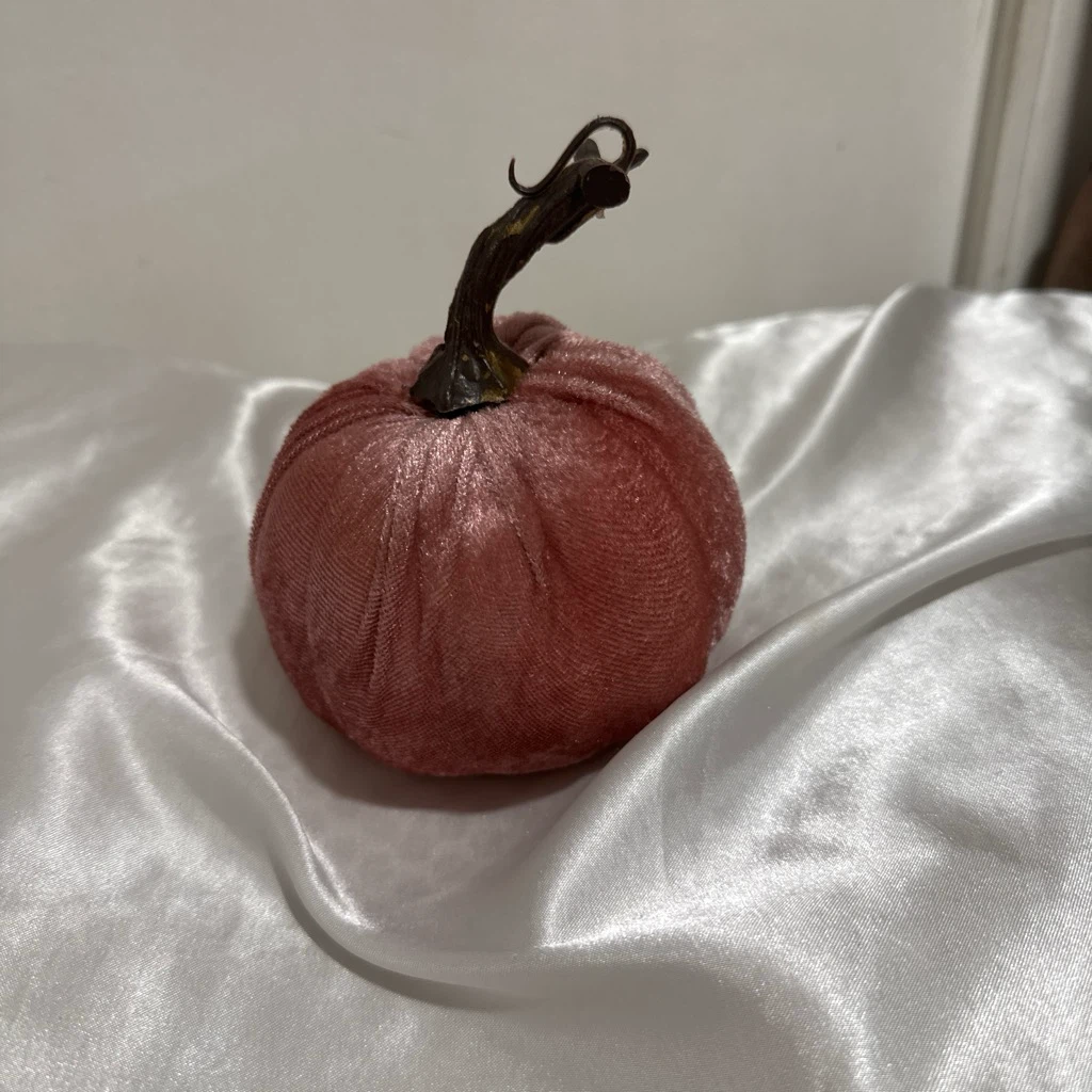Pink Velvet Pumpkin Decor