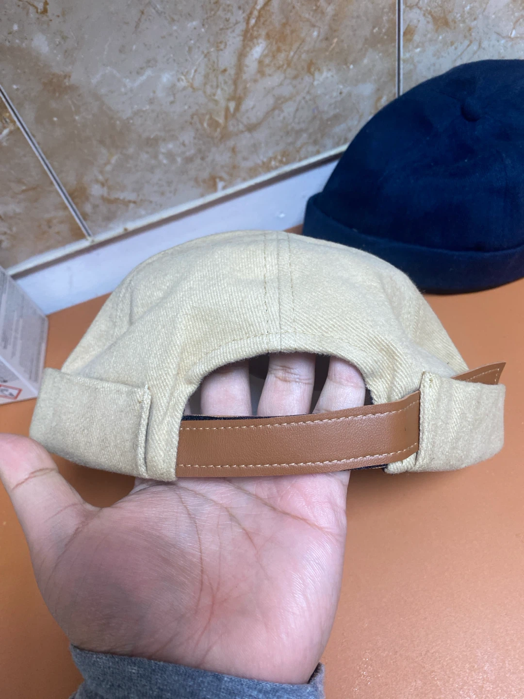 Beige Docker Hat with Ferrari Logo - photo 3