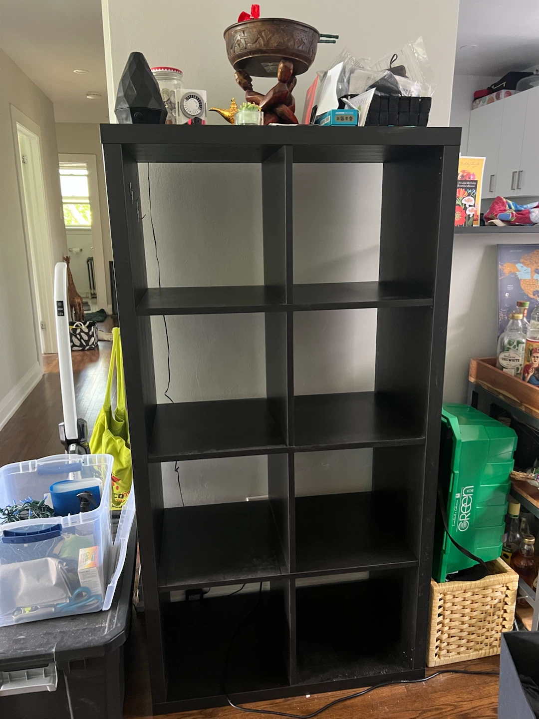 Black 8-Cube Bookshelf