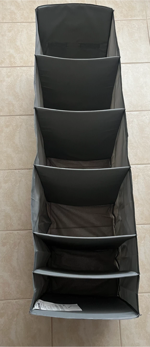 IKEA SKUBB Hanging Storage Organizer 6 Shelves Grey 35x45x125cm