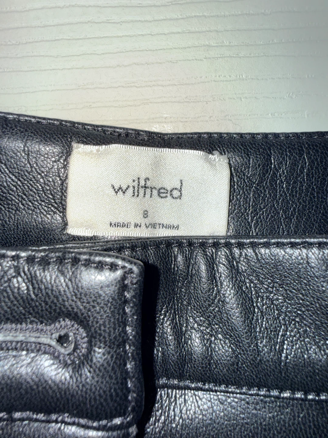 Wilfred Melina Vegan Leather Pants Black Size 8 - photo 3