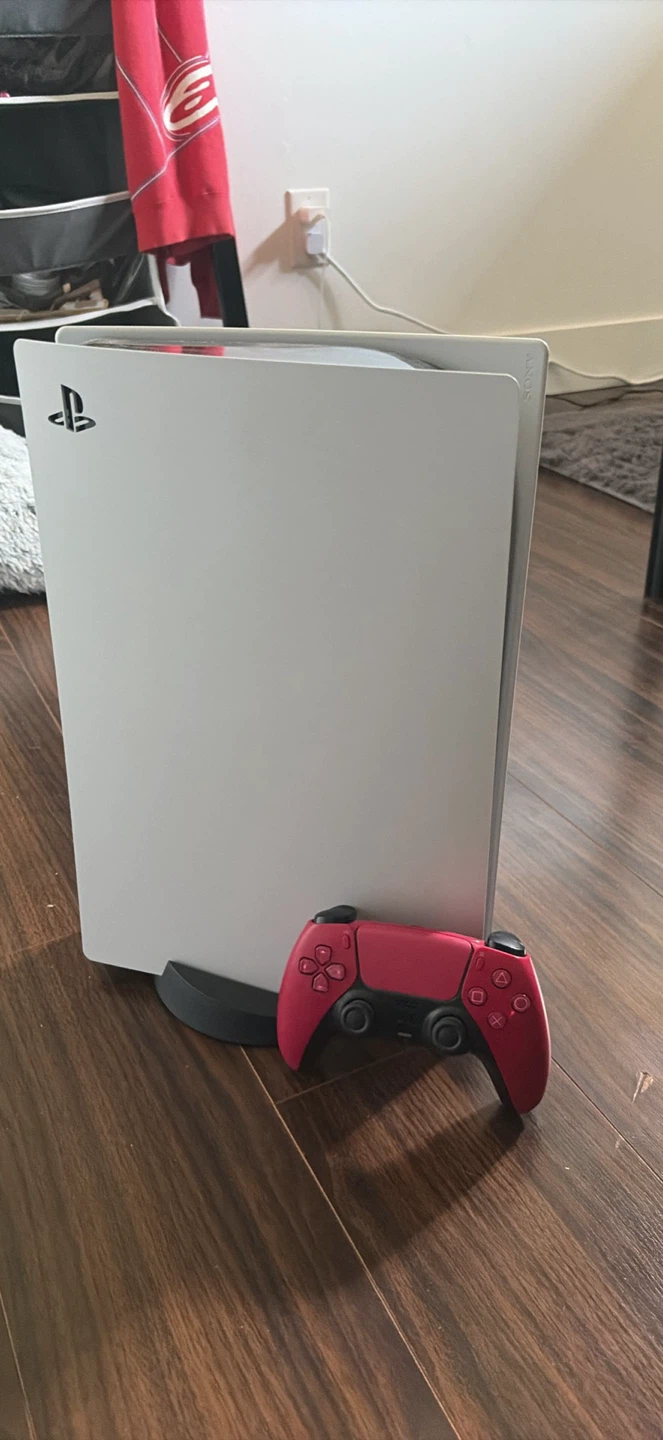 PlayStation 5 disk with Red Controller