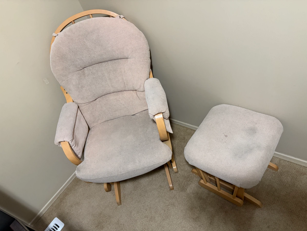 Glider Chair and Ottoman Set