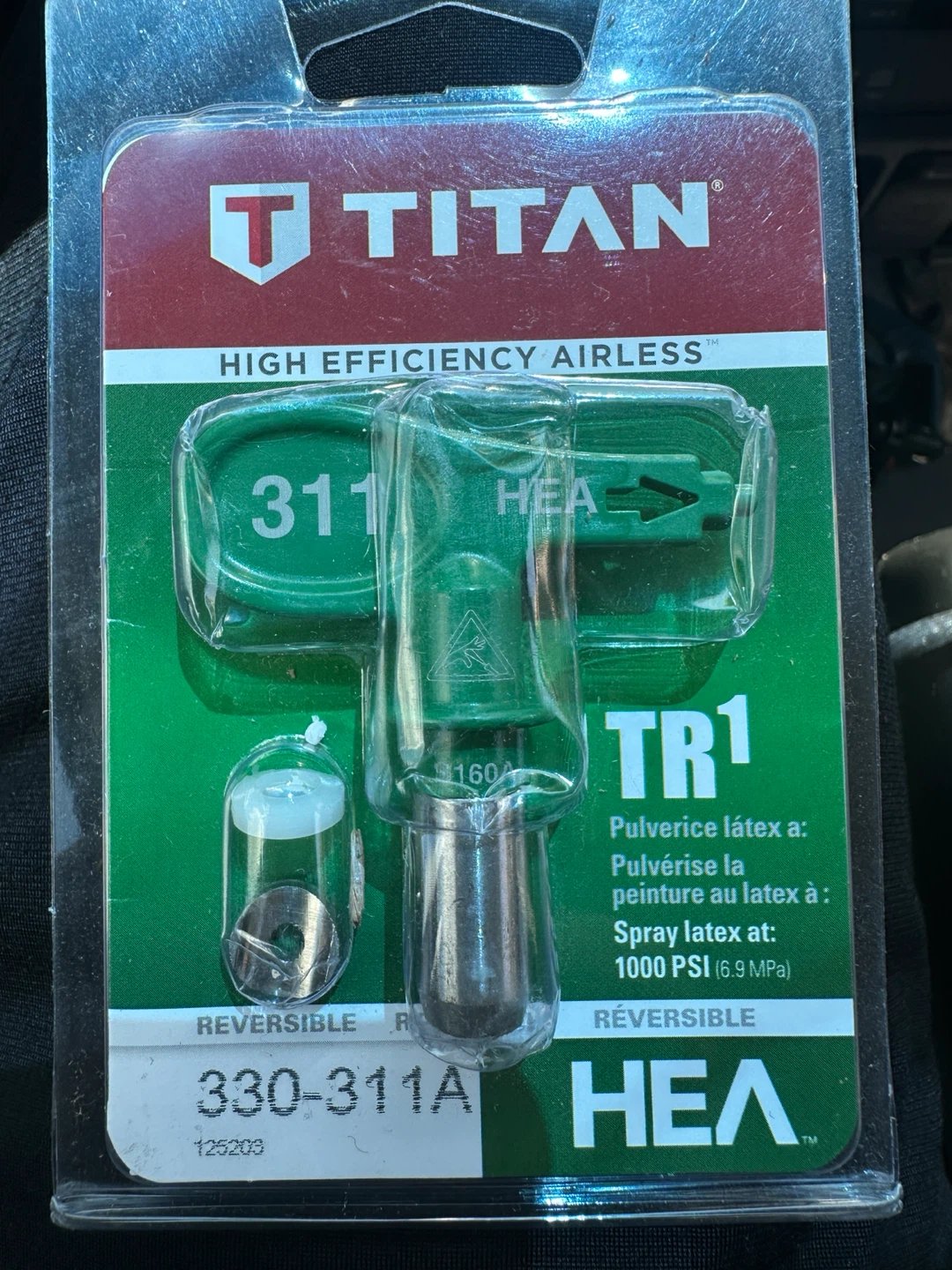 Titan High Efficiency Airless Spray Tip #311 HEA TR1 Green