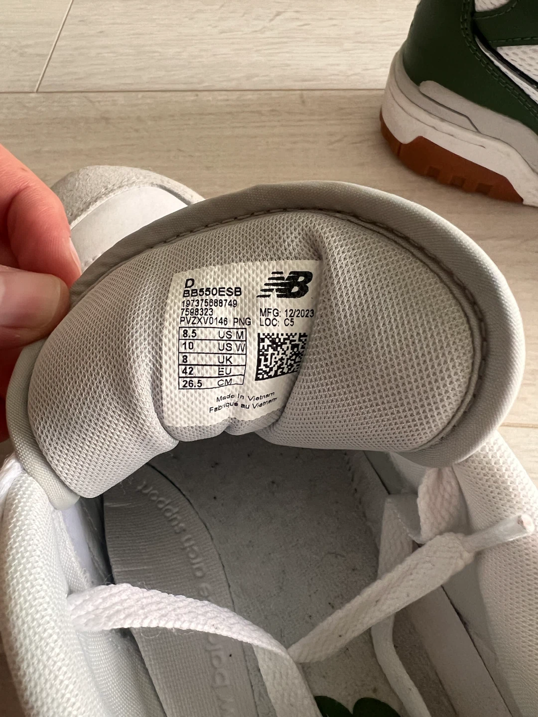 New Balance 550 White Green Sneakers - photo 4