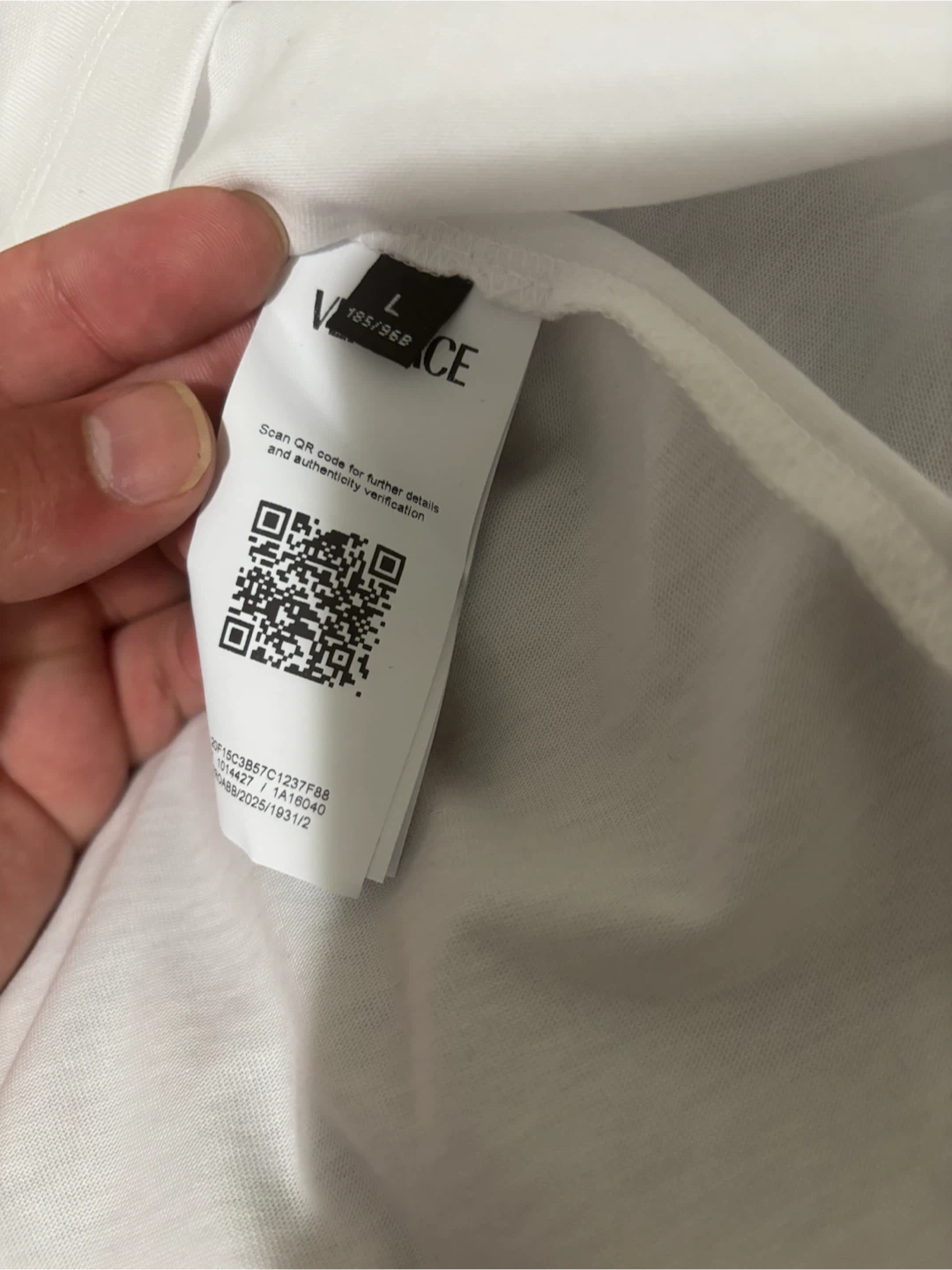 Versace White Logo Graphic T-Shirt – Size Large - photo 5