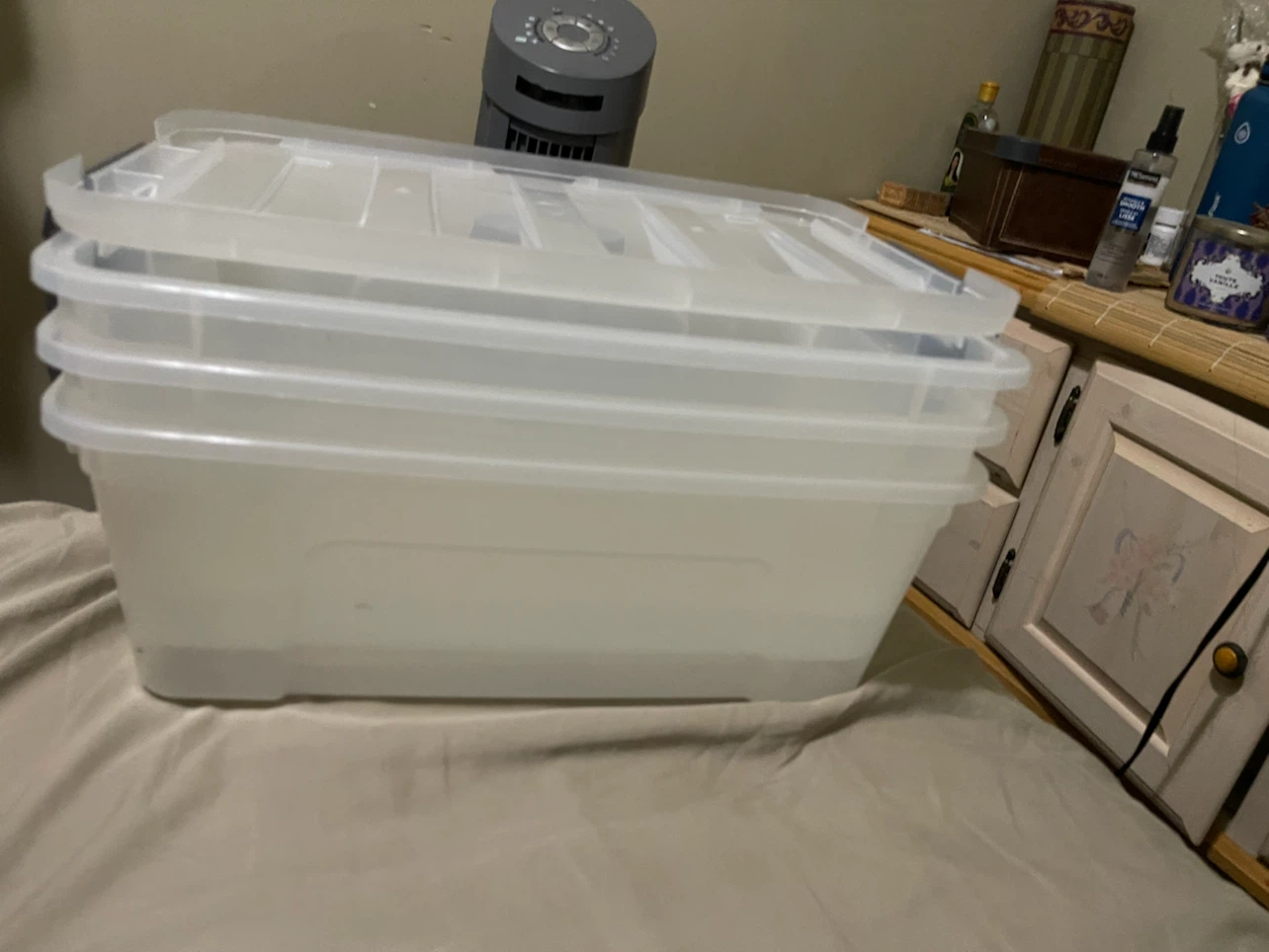 6 Clear Storage Bin with Lid