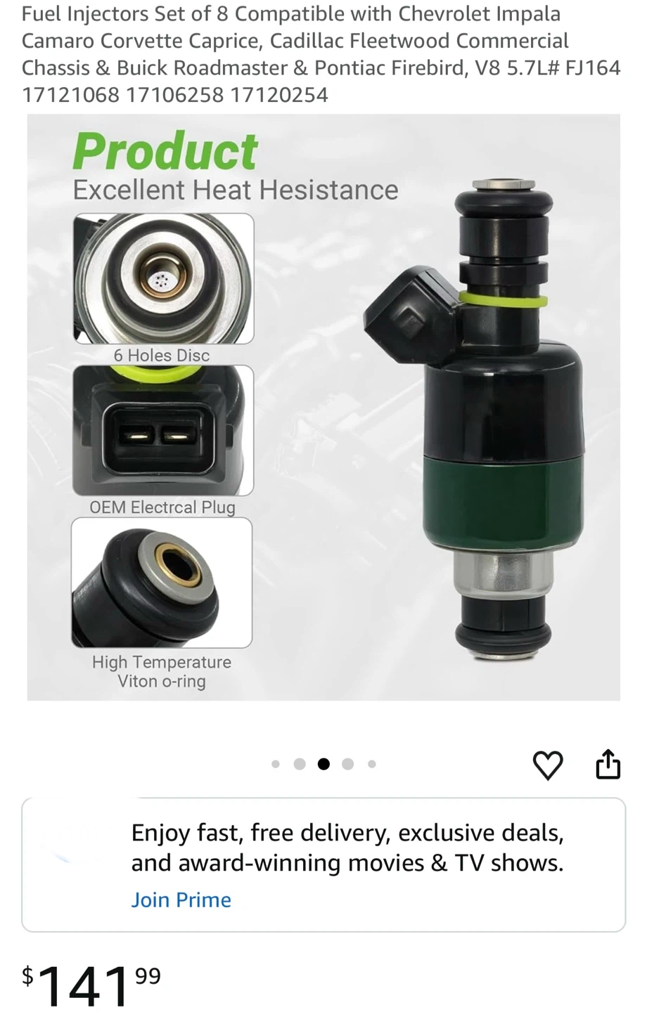 Fuel Injectors Set of 8 - photo 3