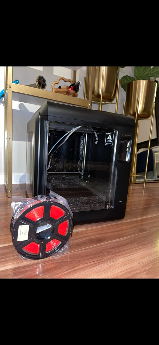 3D Printer with Red PLA Filament