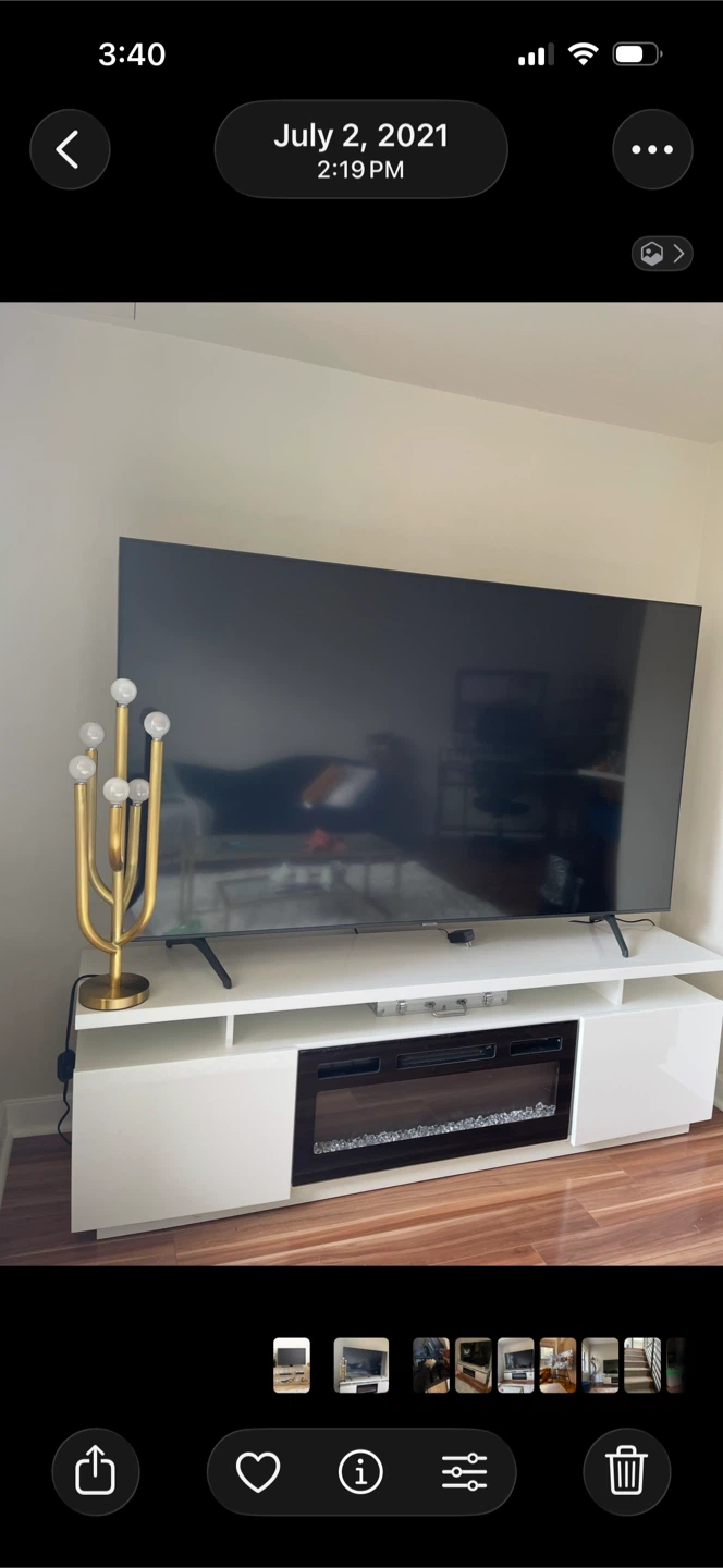 Modern White TV Stand