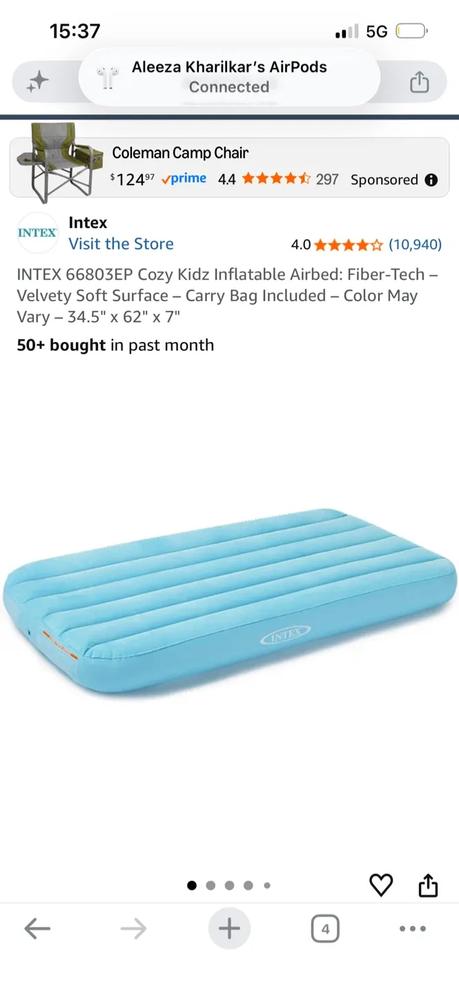 Intex Cozy Kidz Inflatable Airbed