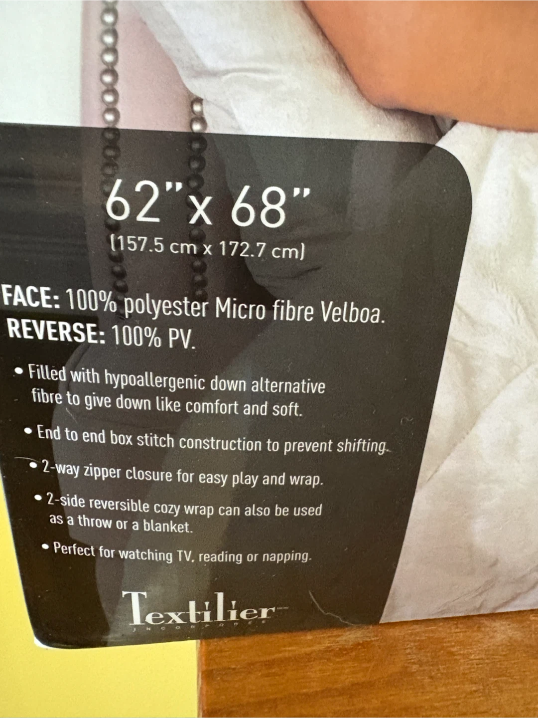 Textilier Reversible Cozy Wrap 3-in-1 Throw, Wrap, Blanket - photo 3