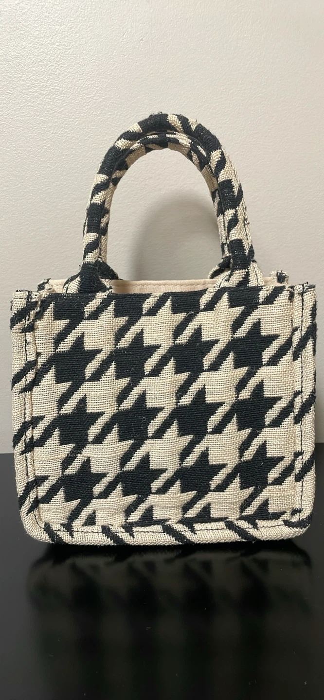 H&M Houndstooth Mini Tote Bag