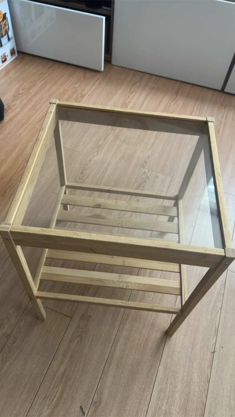 Bamboo and Glass Side Table - photo 2