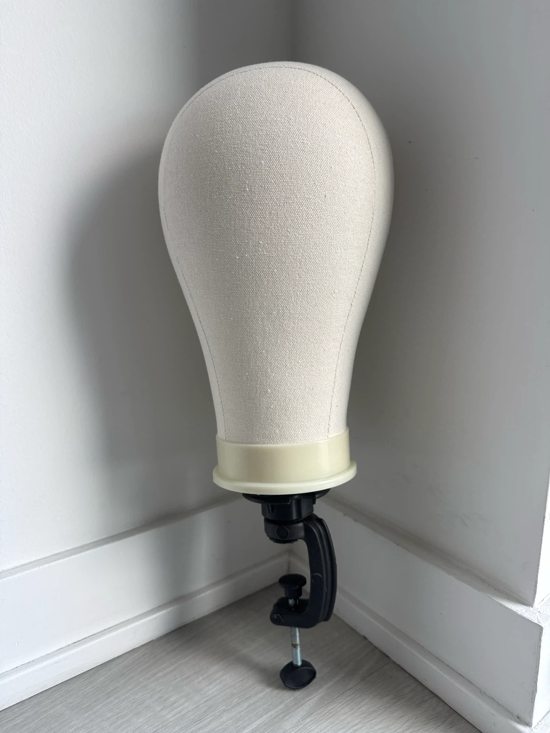 Canvas Mannequin Head with Adjustable Clamp