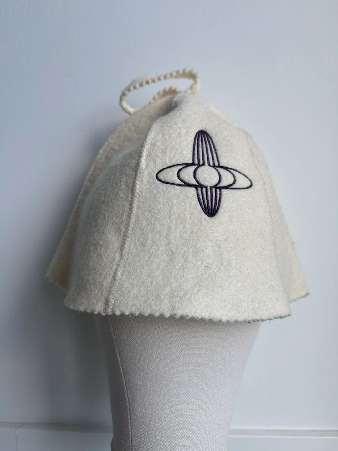 White Felt Sauna Hat