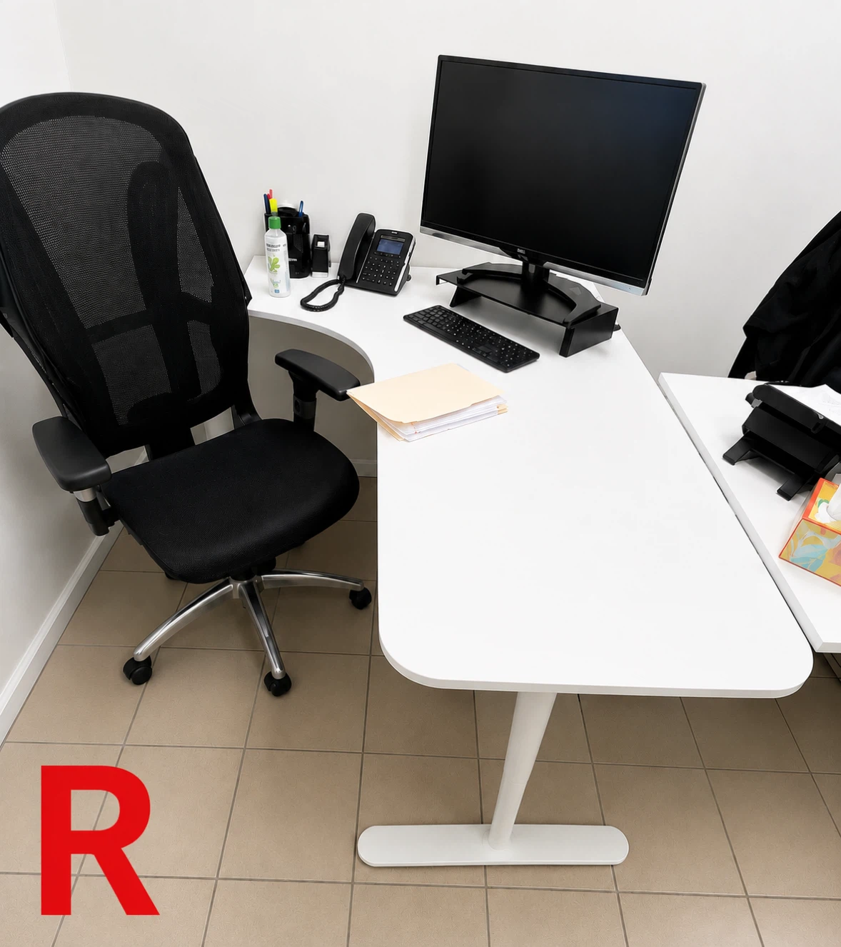 IKEA Bekant L-Shaped White Office Desks