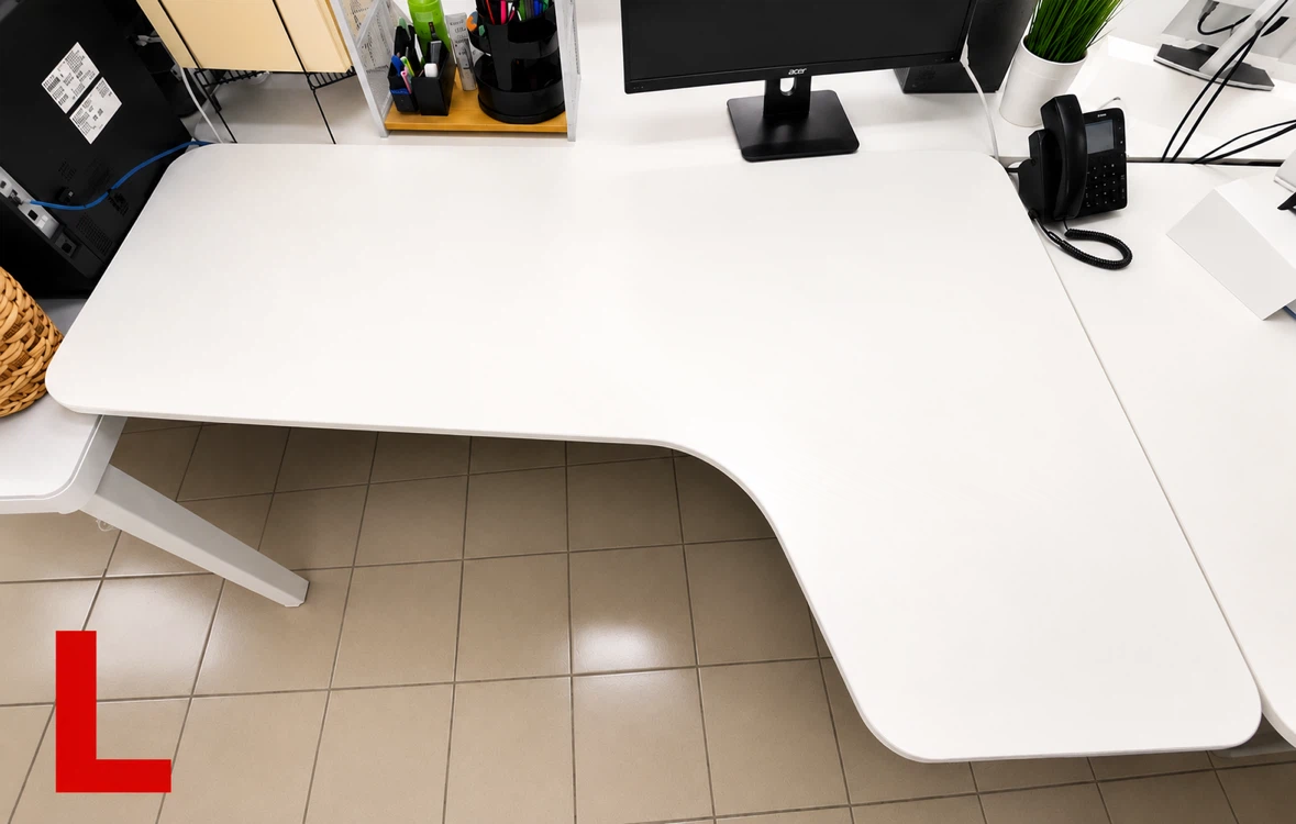 IKEA Bekant L-Shaped White Office Desks - photo 2