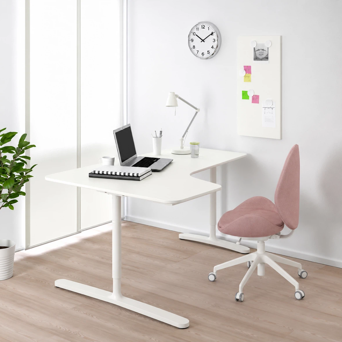 IKEA Bekant L-Shaped White Office Desks - photo 3