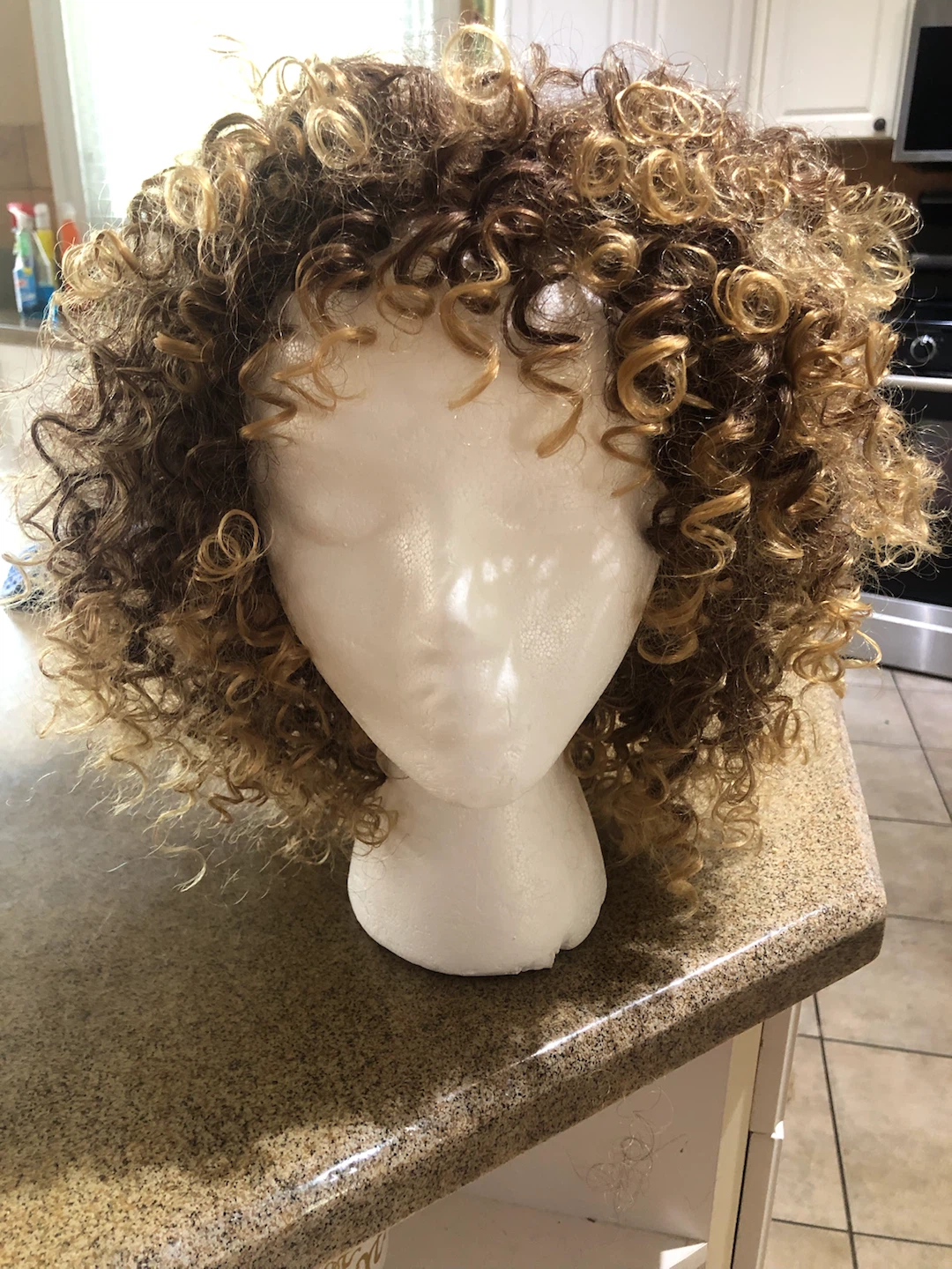 Curly Wig - Brown and Blonde