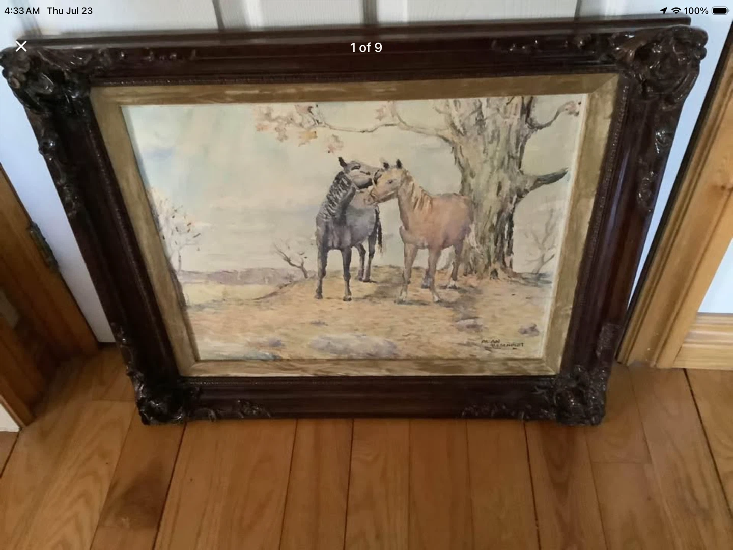 Vtg Watercolour Painting by the Artist Alan Rosenplot 🐞