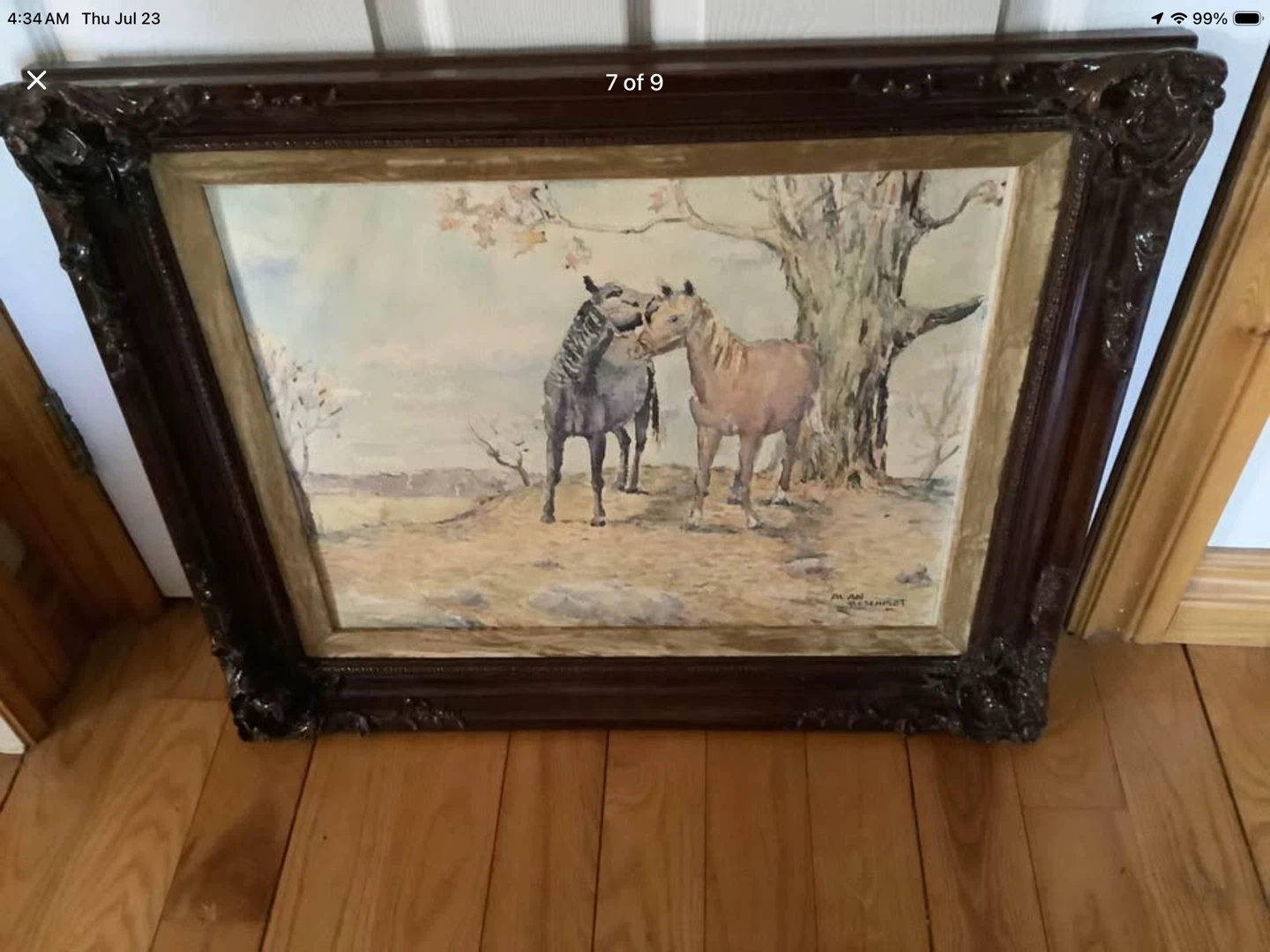 Vtg Watercolour Painting by the Artist Alan Rosenplot 🐞 - photo 5