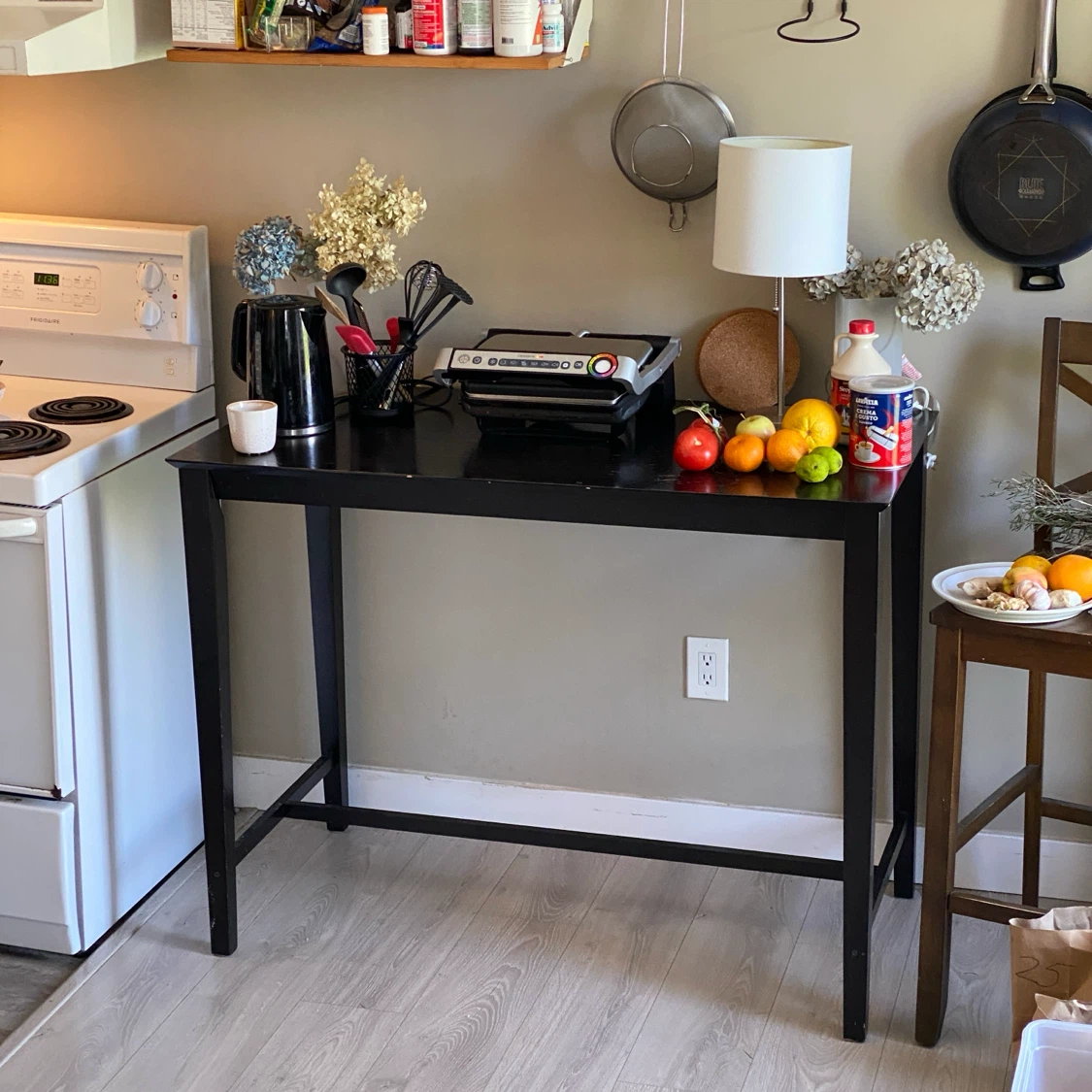 Black Kitchen Counter Height Table