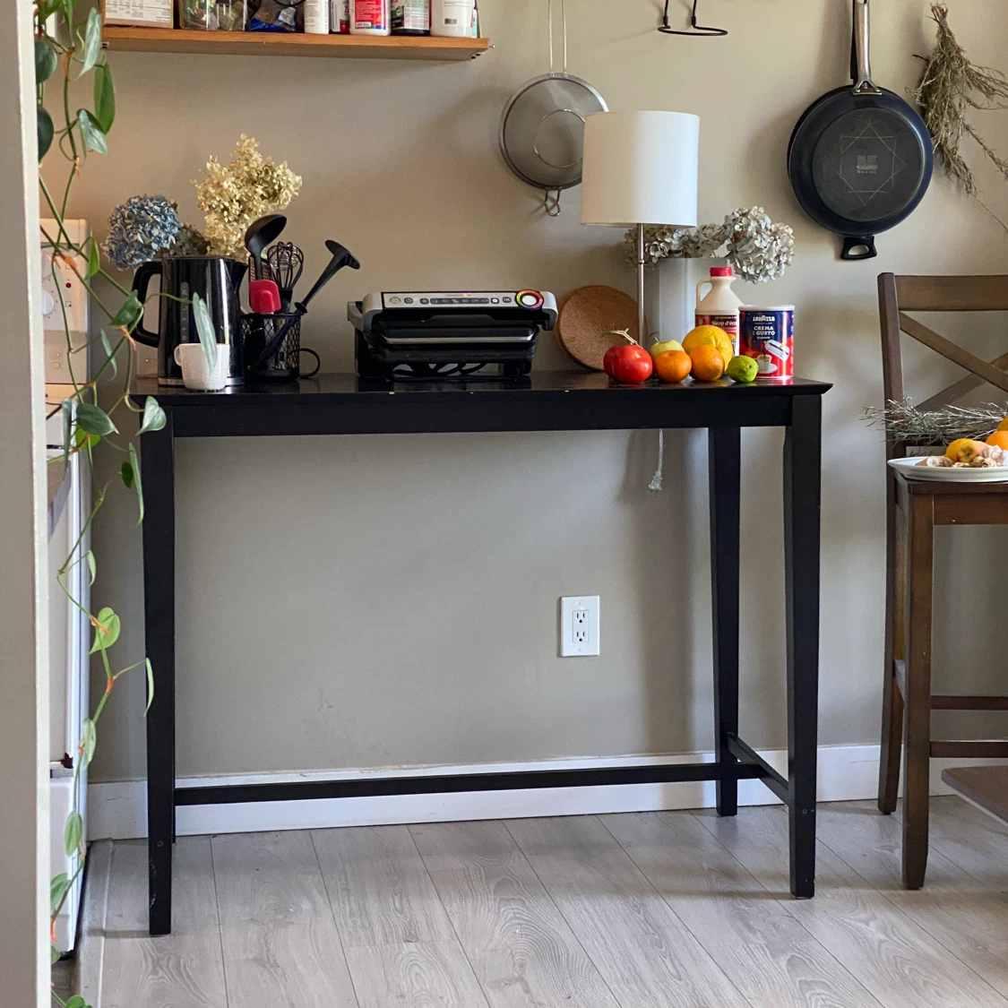 Black Kitchen Counter Height Table - photo 2