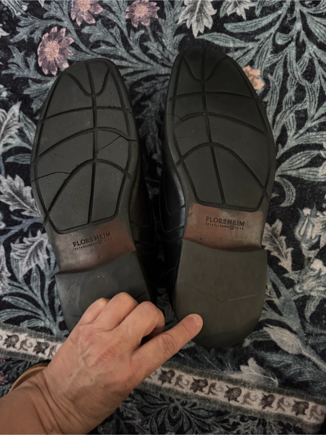 Florsheim Men's Black Leather Slip-On Dress Shoes - photo 4