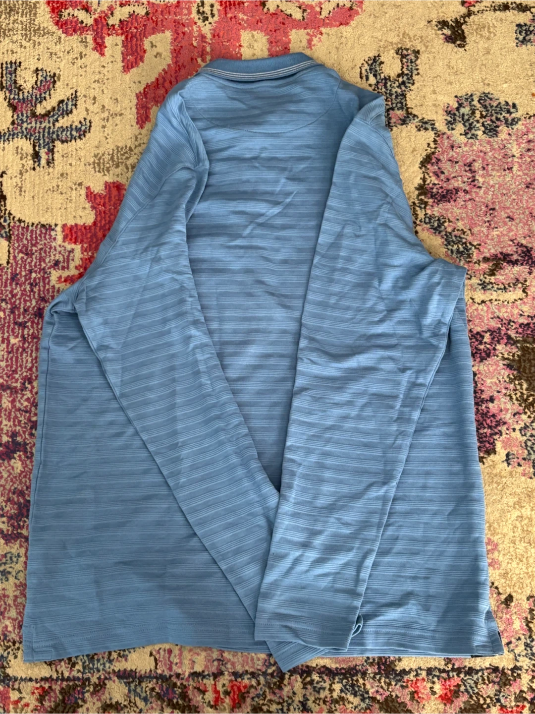 Ted Baker Long Sleeve Polo Shirt - Blue - Size L - photo 4