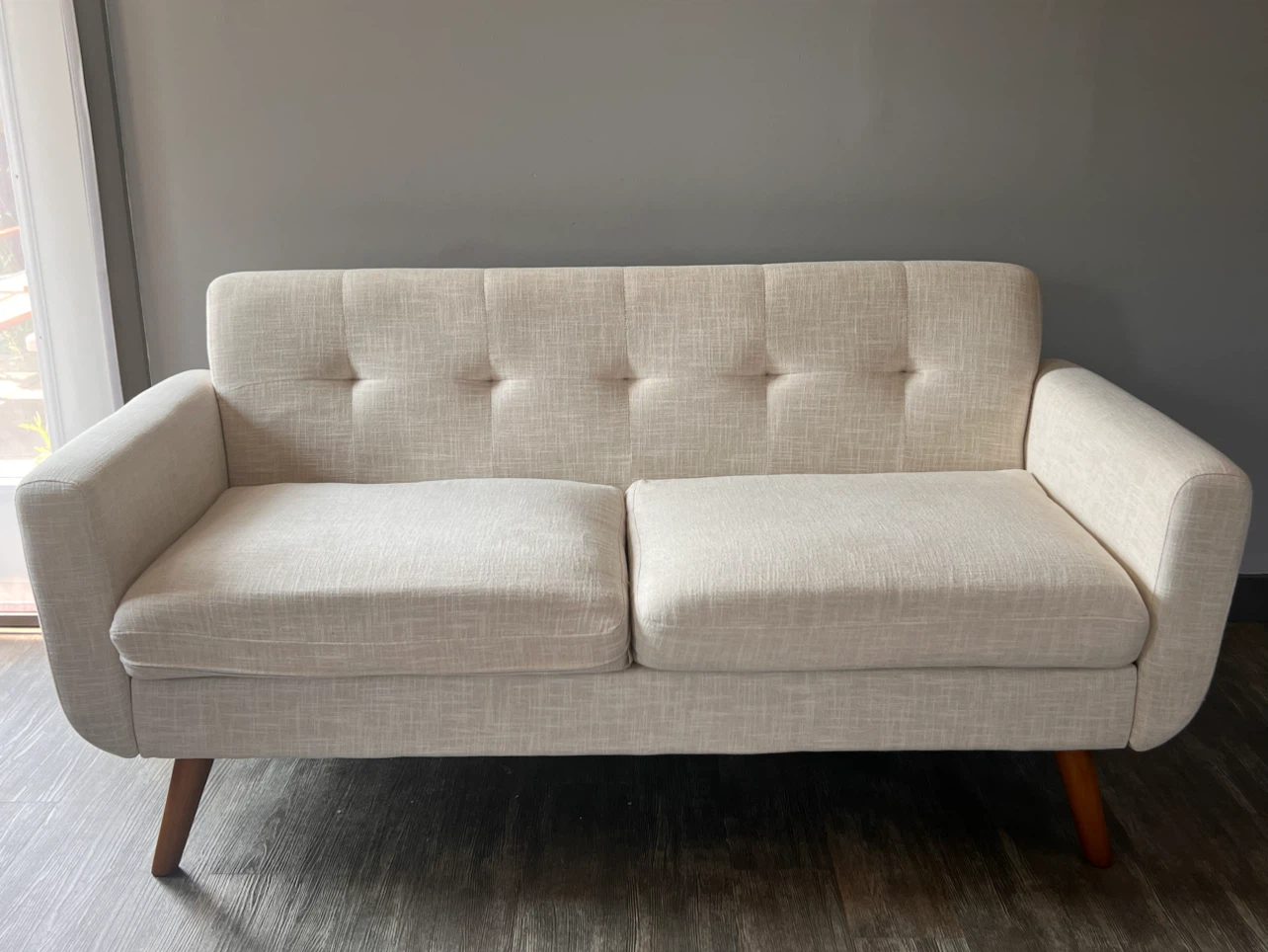 Cream Loveseat Sofa