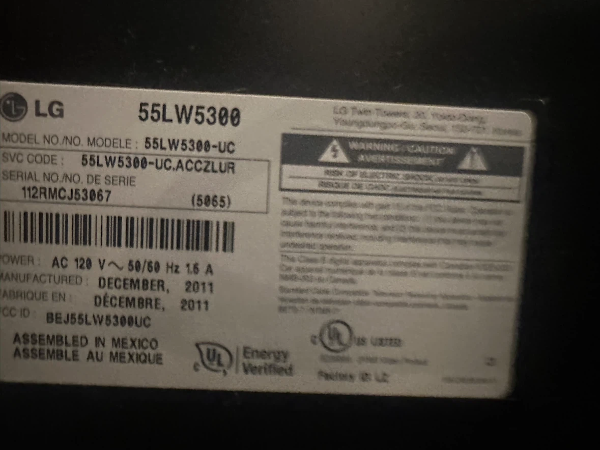 LG 55” HD LED TV. Model-55LW5300. - photo 2