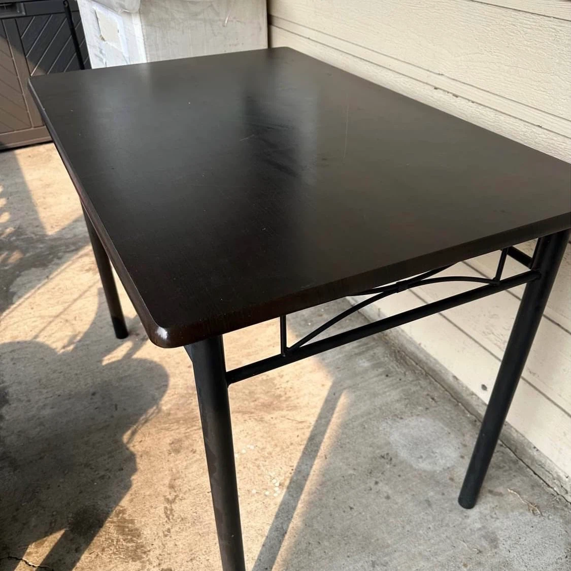 Black Wood Metal Table