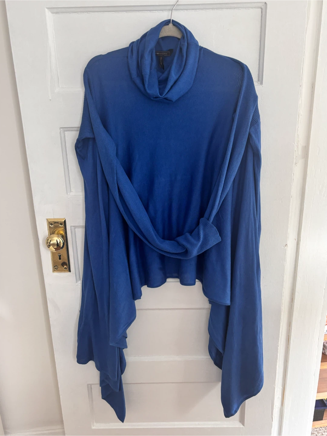 BCBGMAXAZRIA Blue Cowl Neck Sweater Size L - photo 4