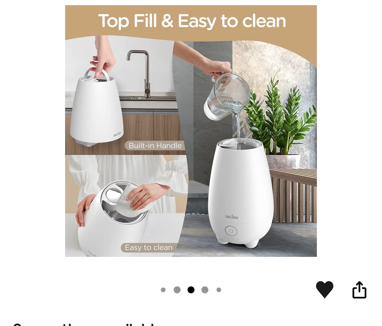 SEJOY Multifunctional Humidifier with Essential Oil Diffuser 5L - photo 2