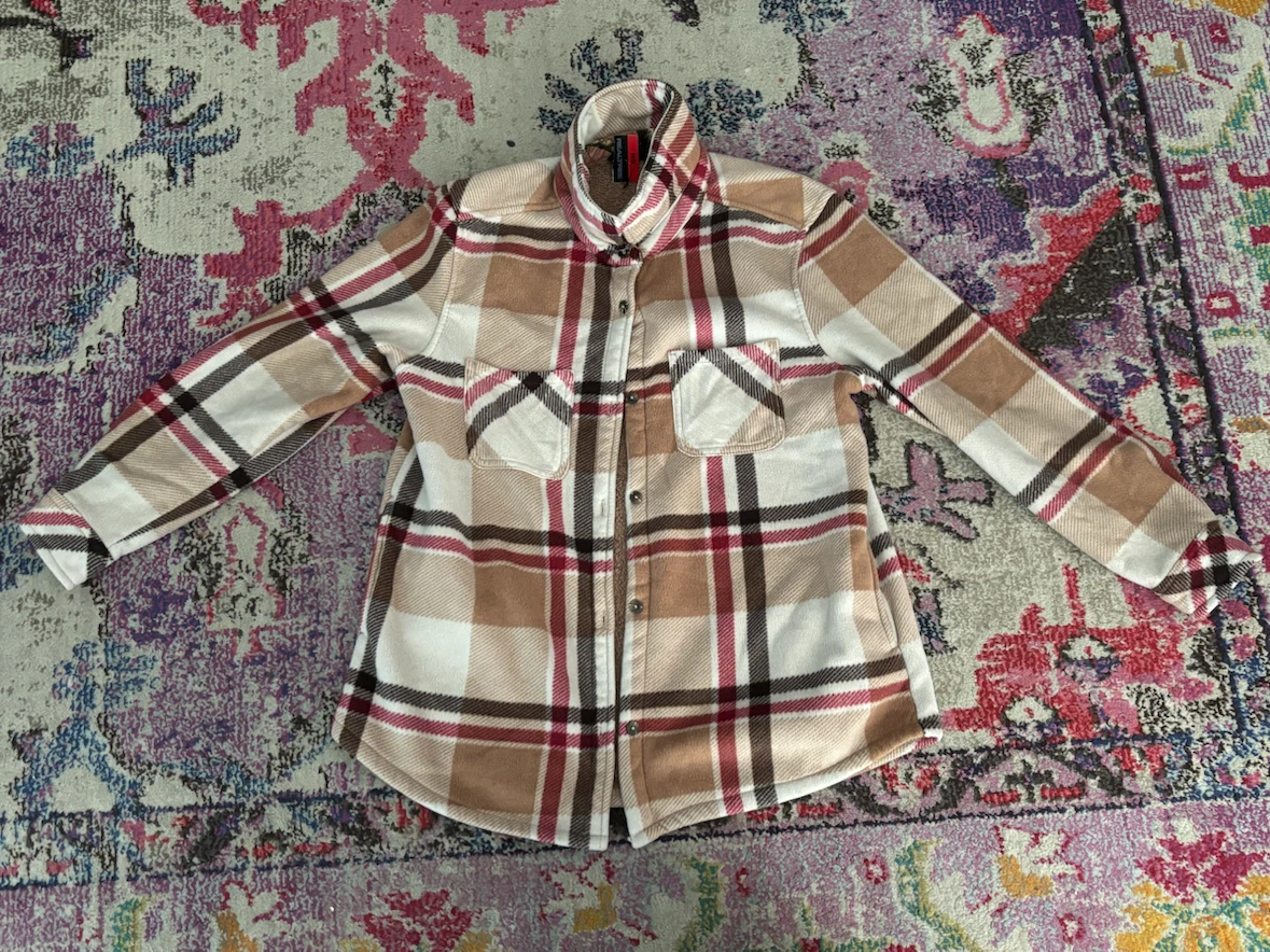Realtree Plaid Sherpa Lined Flannel Shirt Jacket M/M