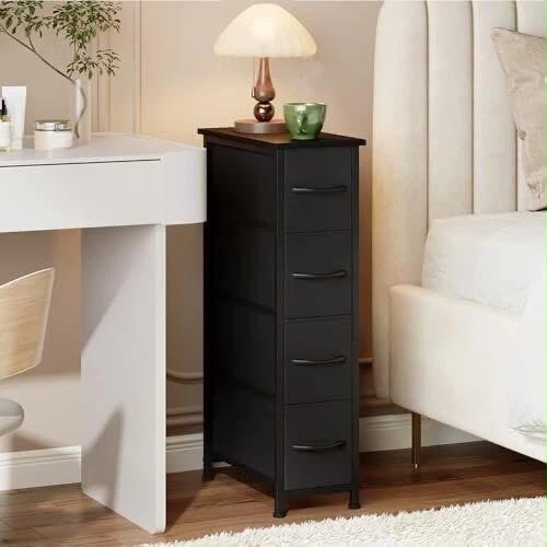 Black 5-Drawer Tall Dresser
