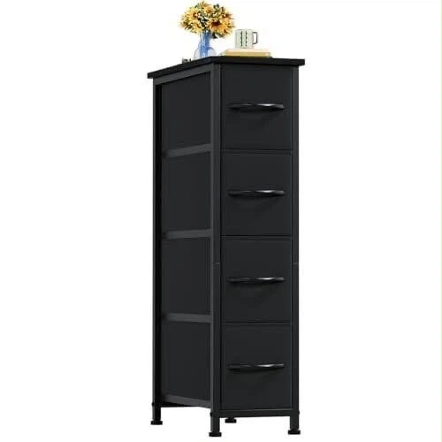 Black 5-Drawer Tall Dresser - photo 2