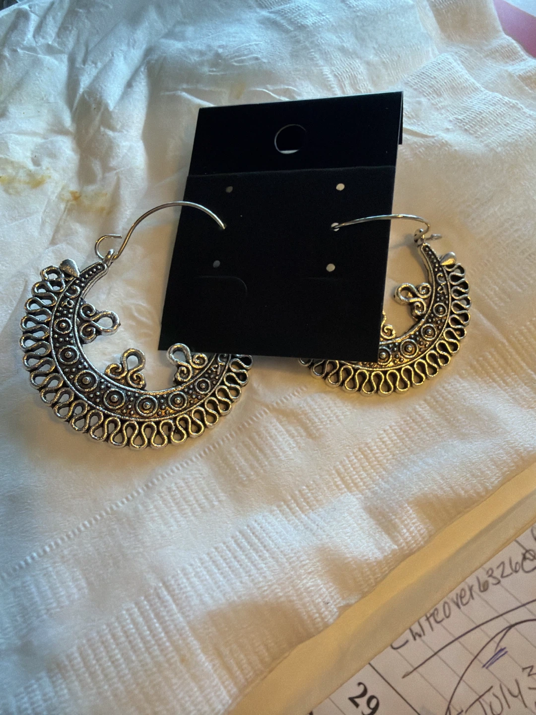 Ornate Filigree Hoop Earrings