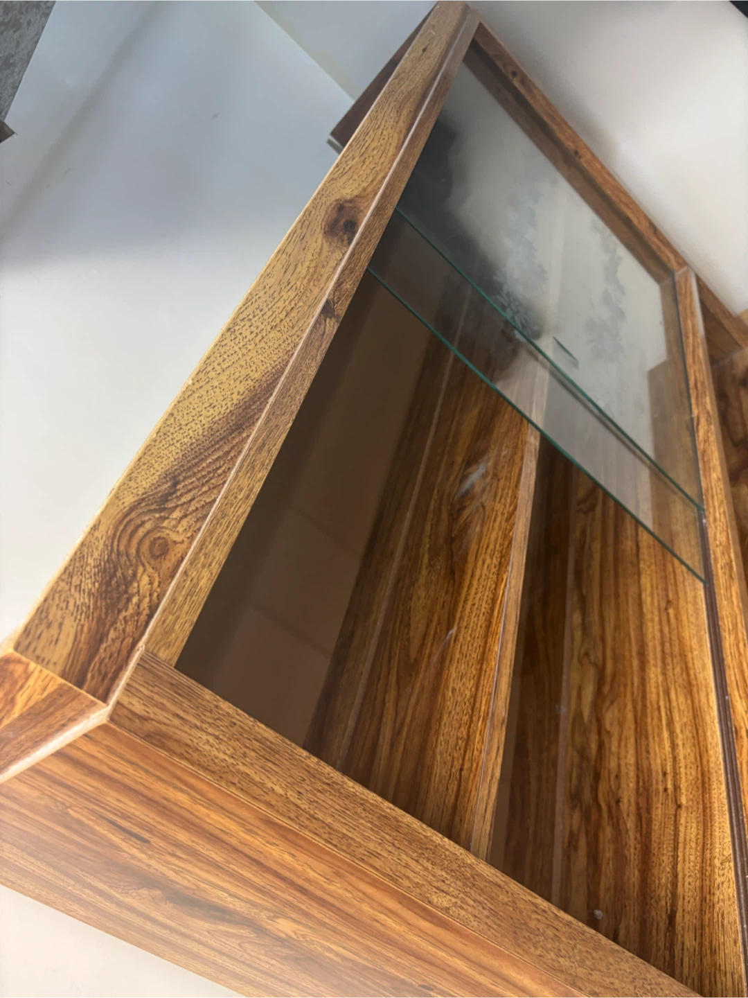 Wooden Display Cabinet with Glass Doors - photo 2