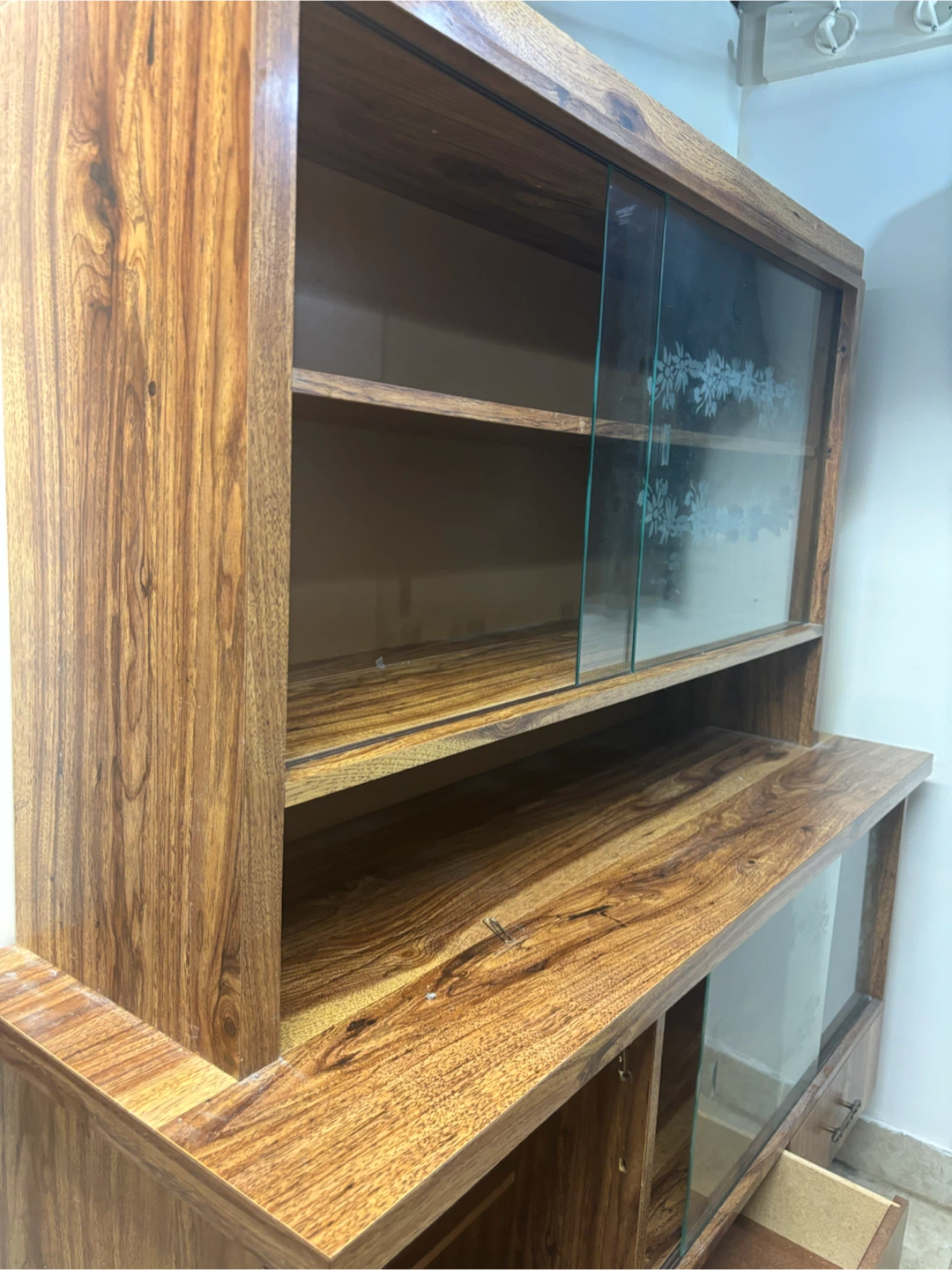 Wooden Display Cabinet with Glass Doors - photo 3