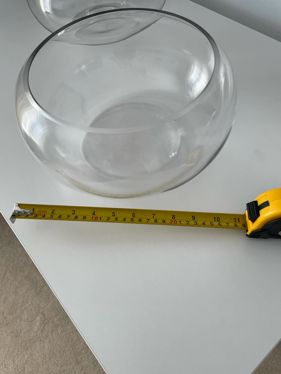 2 Large Clear Round Glass Bowls - photo 4