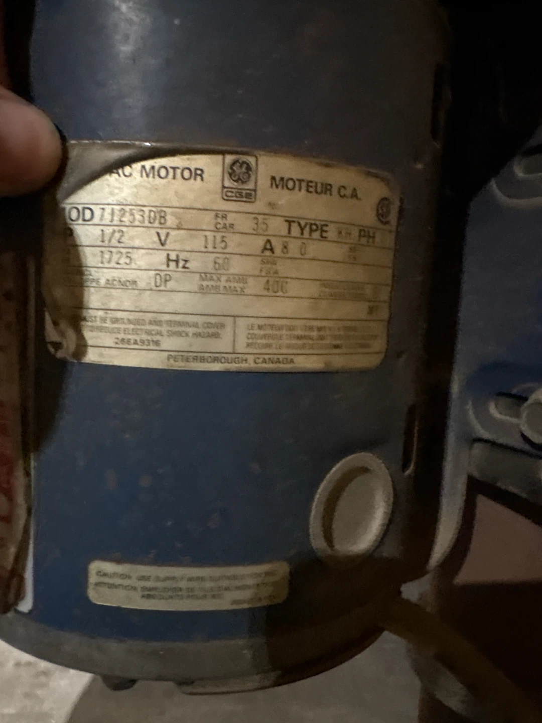 GE AC Motor with Drill Press - photo 2