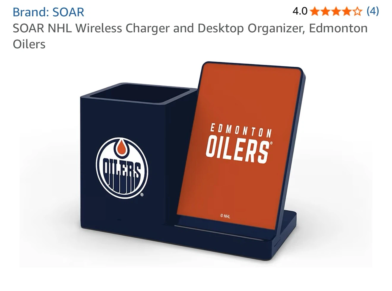 Oilers NHL Wireless Charger