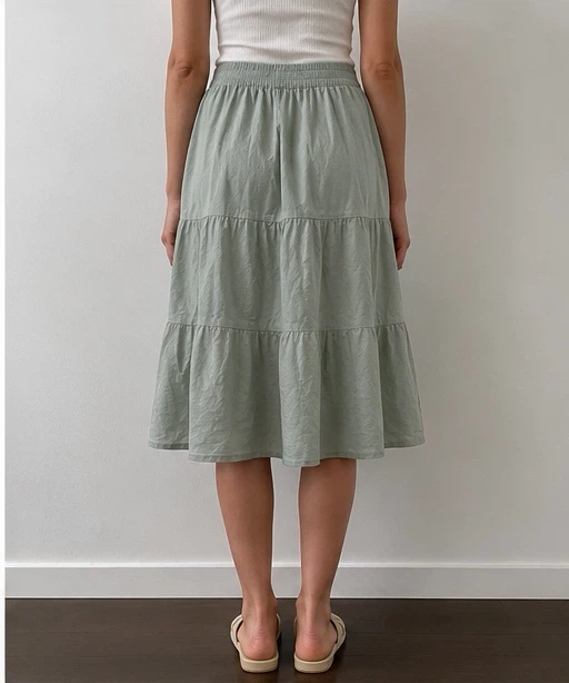 Stratford Tiered Midi Skirt - Size P - photo 3