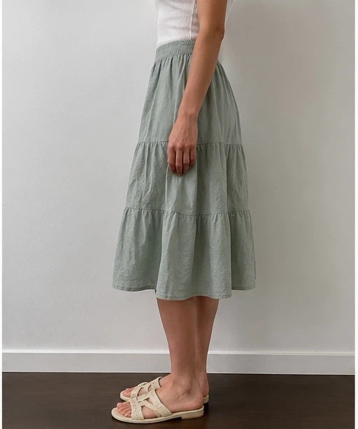 Stratford Tiered Midi Skirt - Size P - photo 4