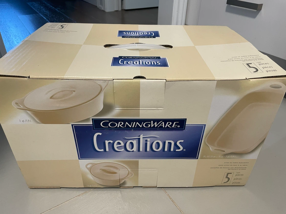 NEW! VINTAGE Corningware Creations 5-Piece Bakeware Set - photo 2